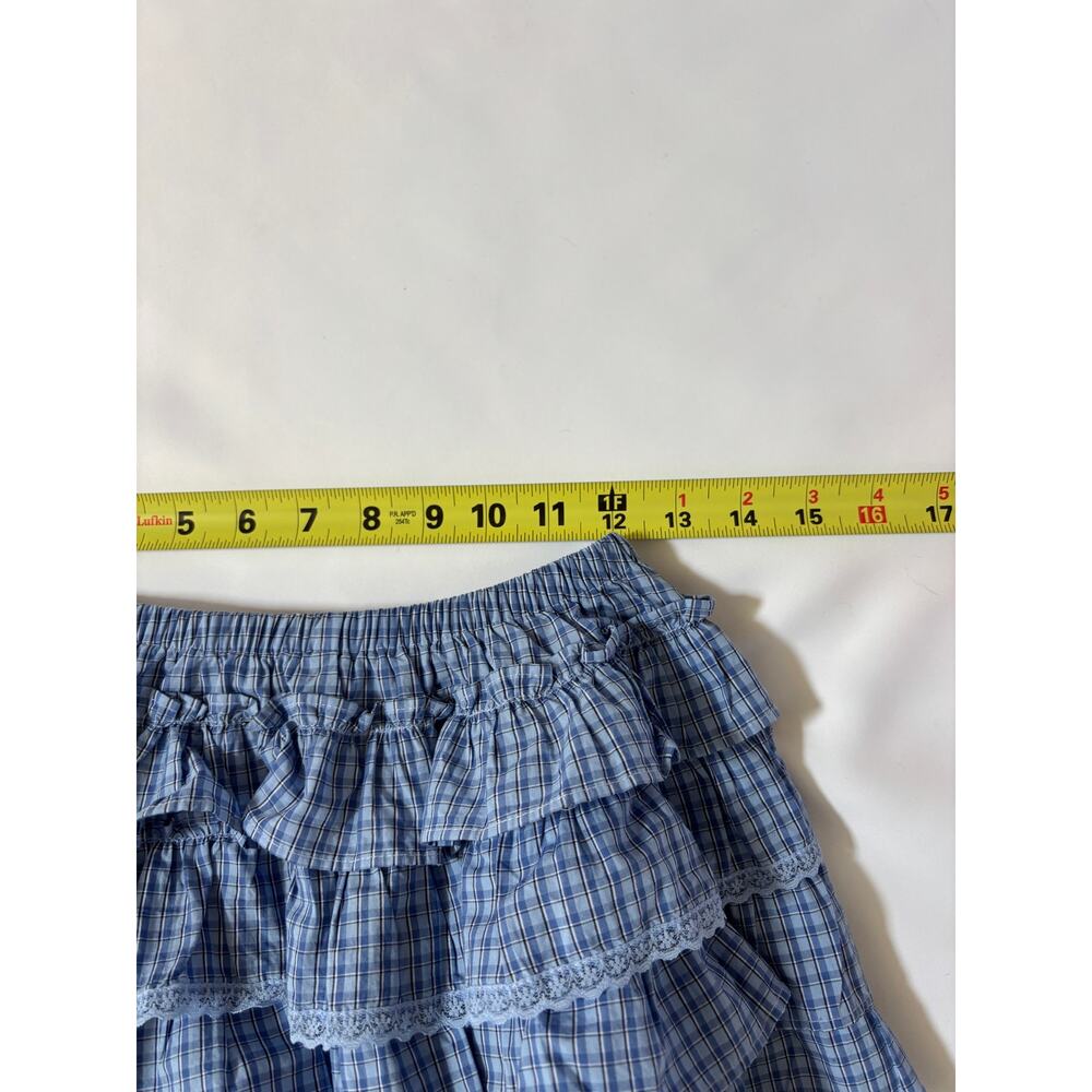 Aritzia Sunday Best NWT Theo Poplin Skort Size Small Blue Ruffles - Picture 10 of 13
